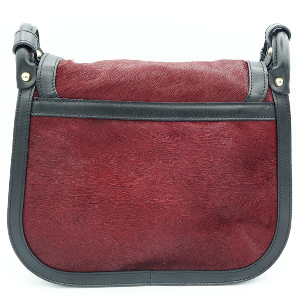 Cavalcanti Crossbody- Black & Burgundy - Picture 3 of 5